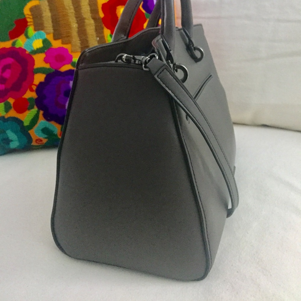 Zac Posen Grey Crossbody Purse Satchel Handbag - Picture 5 of 7